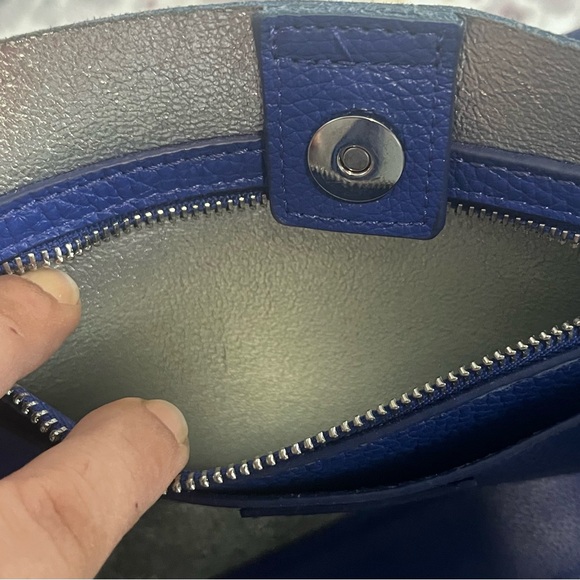 Botkier Soho Leather Tote Bag Blue - Picture 10 of 14